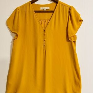 LOFT Golden Yellow Blouse